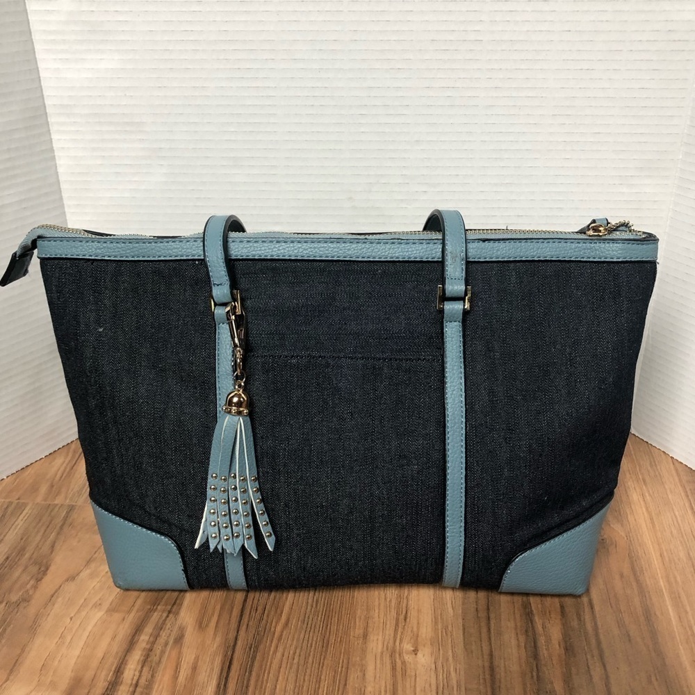 Denim tote bag La Diva